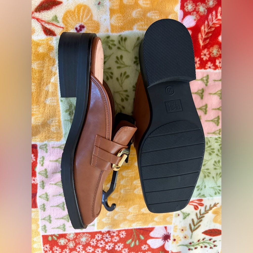 ❤️Time&Tru Women's Backless Loafer Size 10 NWT MemoryFoam 
 Brown&Gold Horsebit - Picture 8 of 10